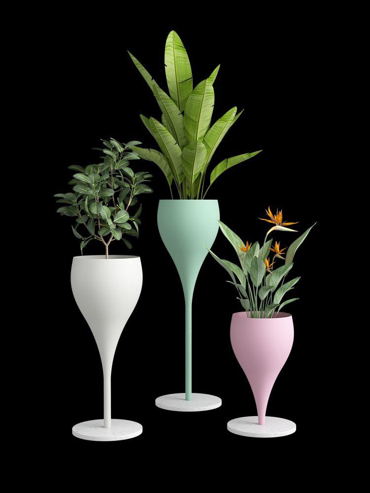 철제 화분 받침대 다육이 선반 발코니 거치대 식물 원형 그린 중형 25 x 60 - 상세 이미지 5