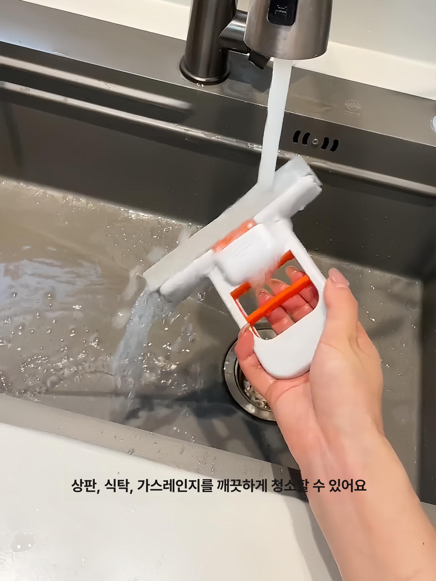 물걸레 습식 겸용 핸드형 다용도 투인원 미니 올인원 미니 대걸레 즉시흡입직물헤드 손세척불필요 - 상세 이미지 5