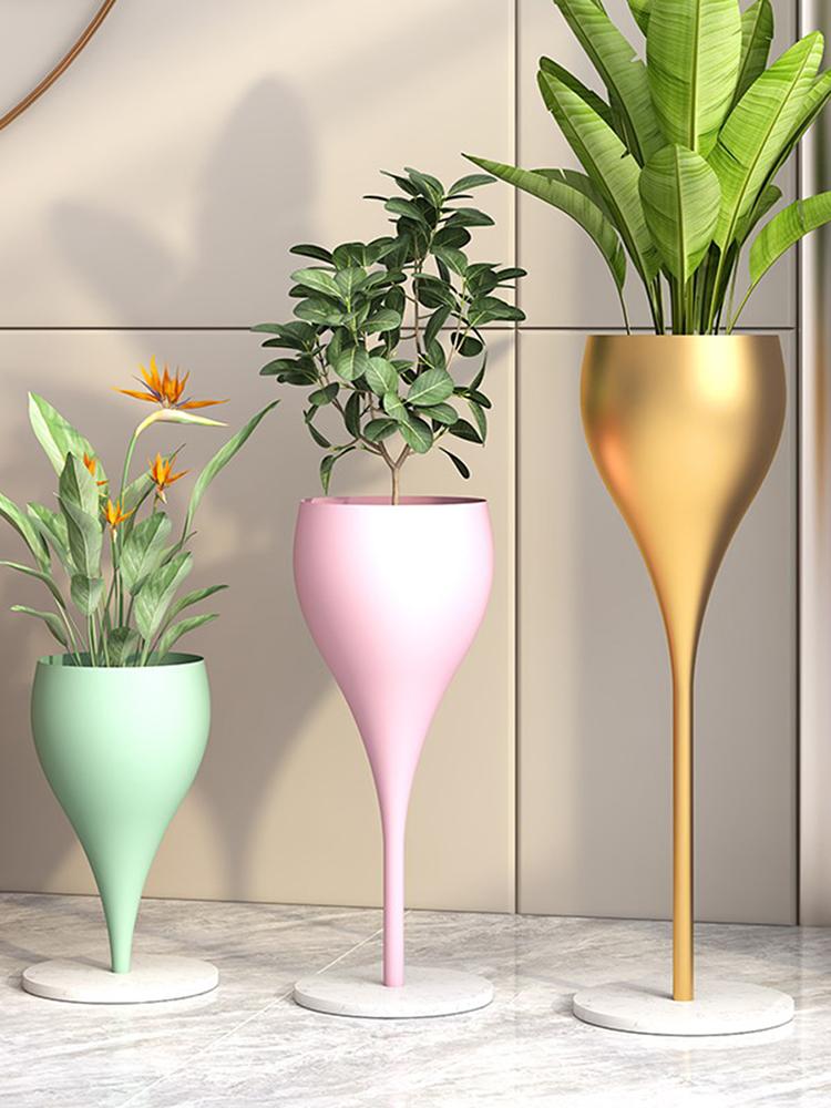 철제 화분 받침대 다육이 선반 발코니 거치대 식물 원형 그린 중형 25 x 60 - 상품 이미지