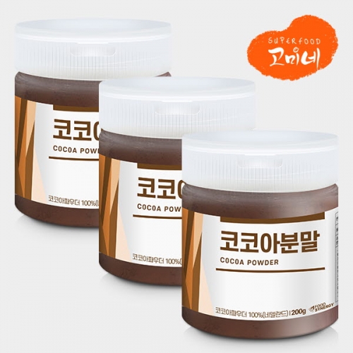 고미네 코코아가루 카카오분말 무첨가 100% 베이킹 재료 토핑 파우더 200g, 3개 상세 이미지 2
