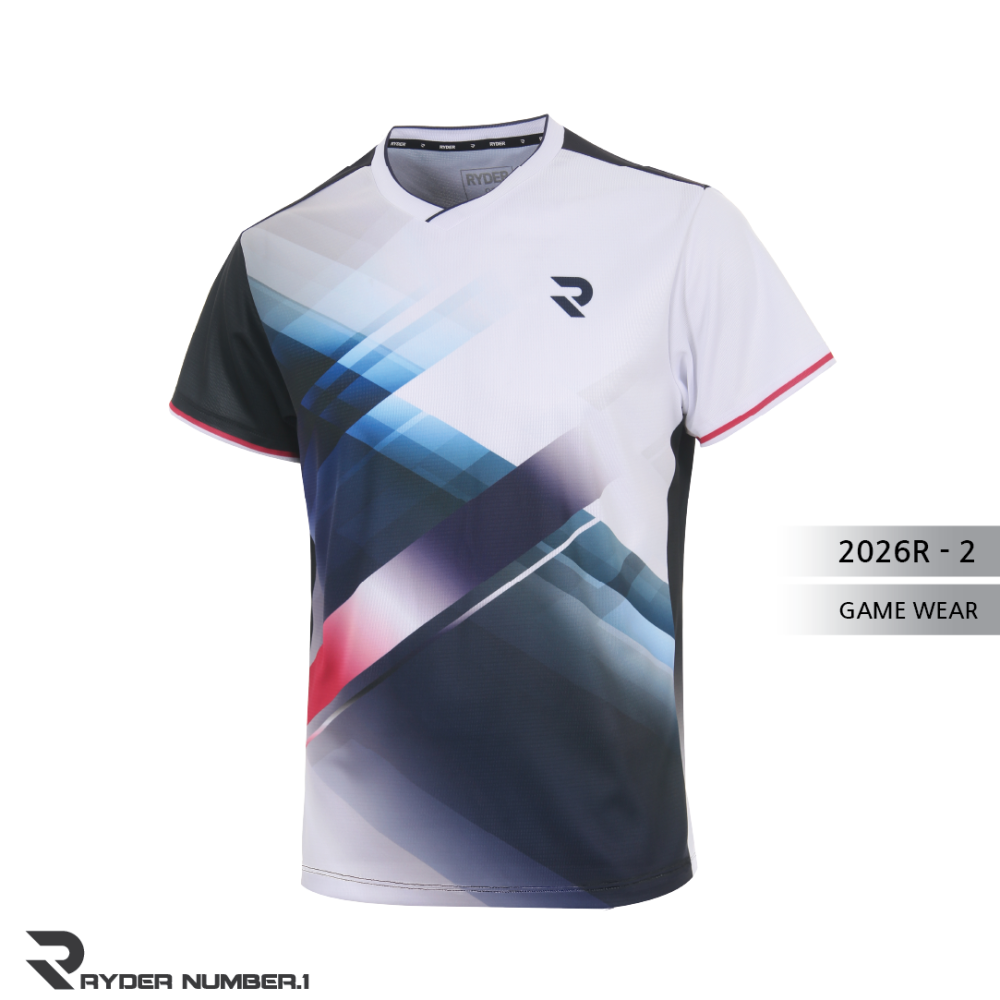 라이더 2026R-2 경기복 게임웨어 반팔티 배드민턴 피클볼 탁구 스쿼시 스포츠의류 - 상품 이미지