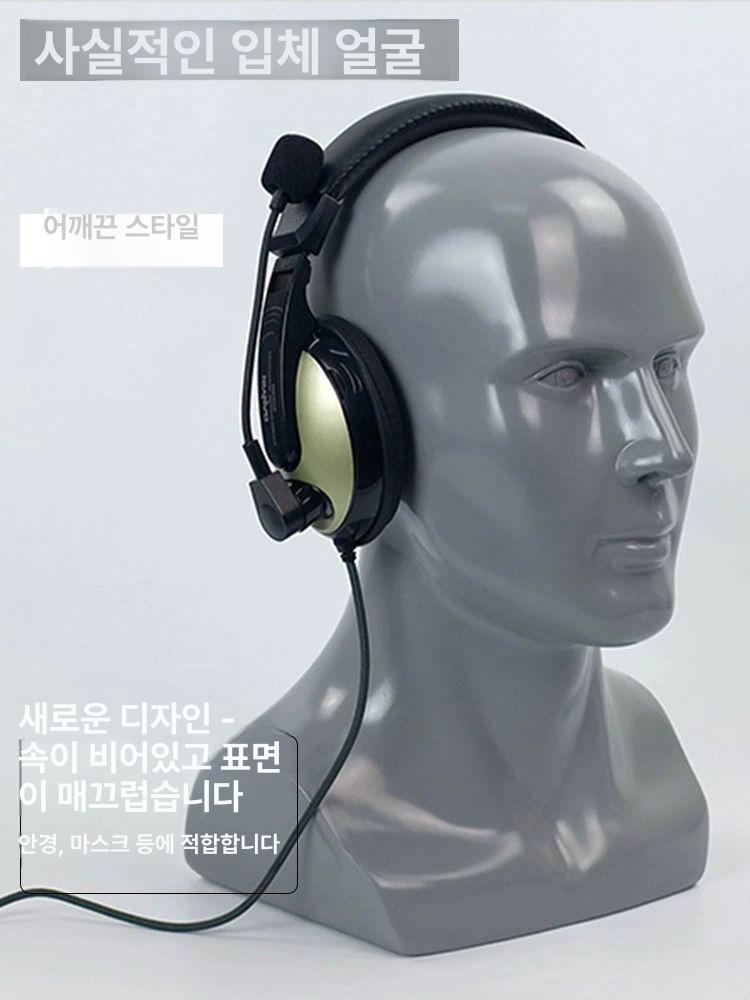 두상 촬영용 흉상 거치대 스카프 진열대 전시용 모자 무광화이트 - 상세 이미지 4
