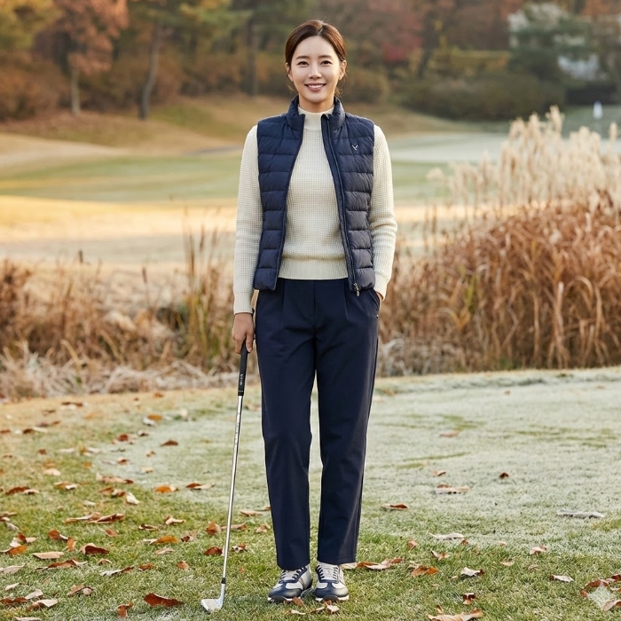 볼빅 여성 간절기 가을 데일리룩 스판 골프웨어 골프 조거바지 - 상품 이미지