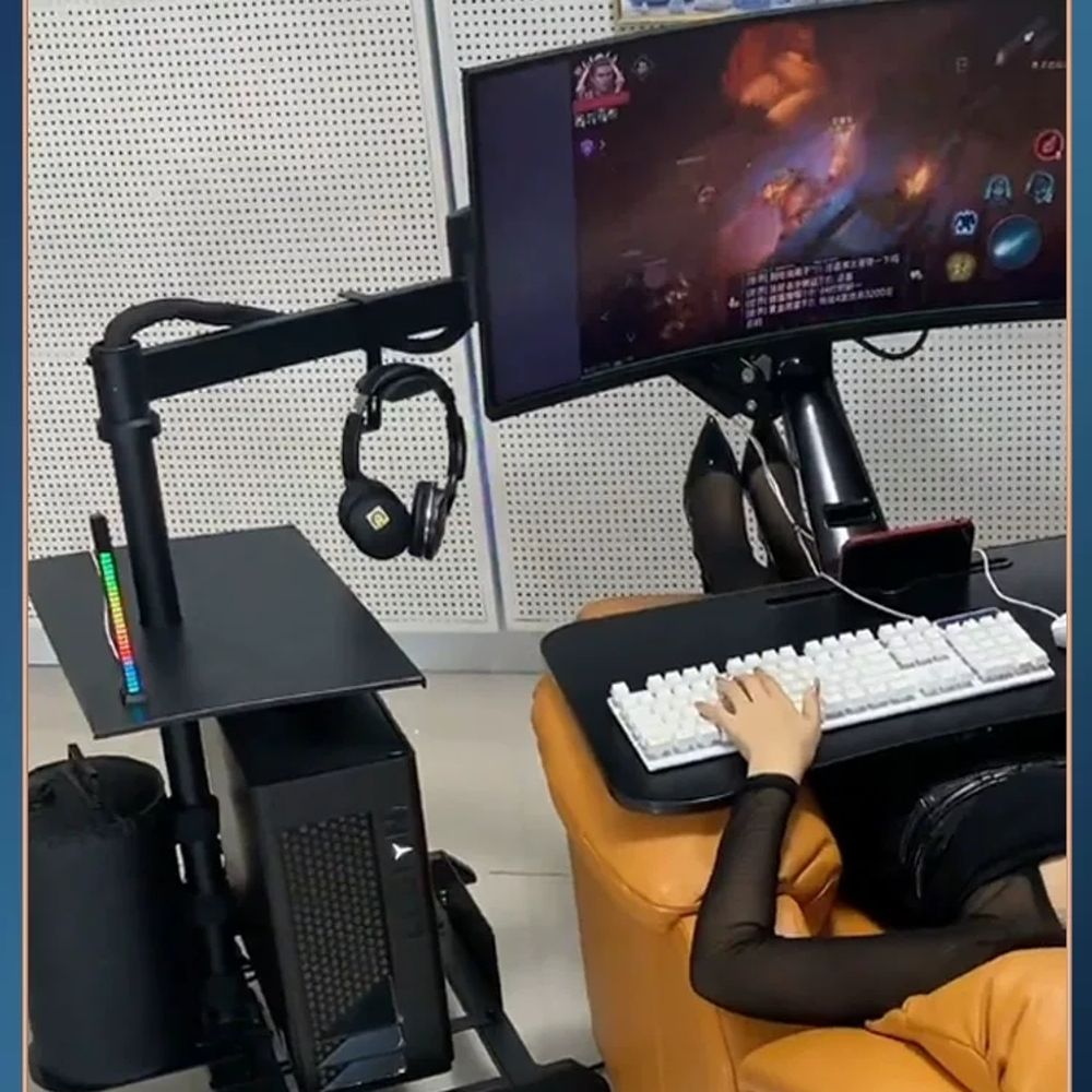 누워서 하는 컴퓨터 컴퓨터책상 각도 게이밍책상 게임 - 상세 이미지 5