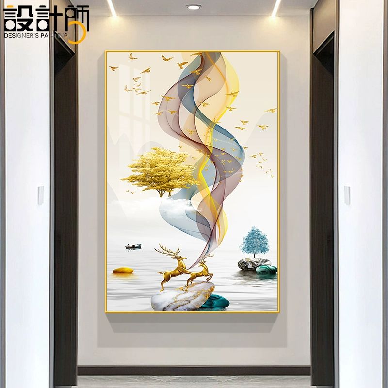 보석 비즈 벽걸이 공예 현관 북유럽 원룸 입구 장식 행운과 번영 A 텍스처 무광 80 x 120cm - 상세 이미지 4