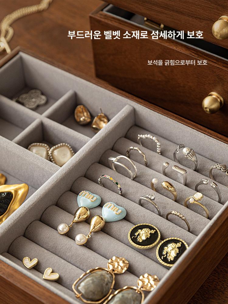 주얼리 보관함 보석함 악세서리 화장대 반지 목걸이 정리함 - 상세 이미지 3