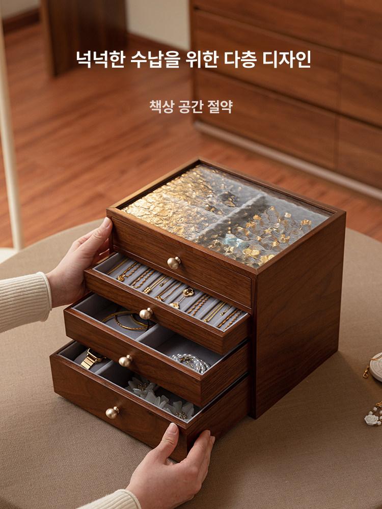 주얼리 보관함 보석함 악세서리 화장대 반지 목걸이 정리함 - 상세 이미지 2