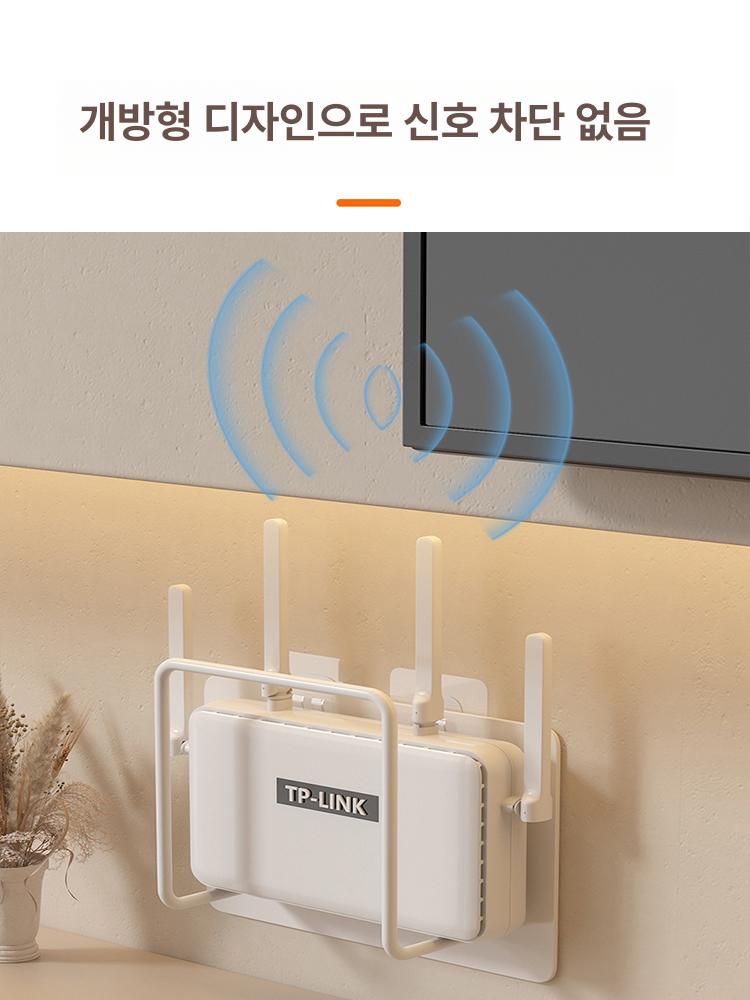셋탑박스 거치대 벽걸이 TV선정리 사운드바 선정리 모뎀 화이트 소형 - 상세 이미지 3