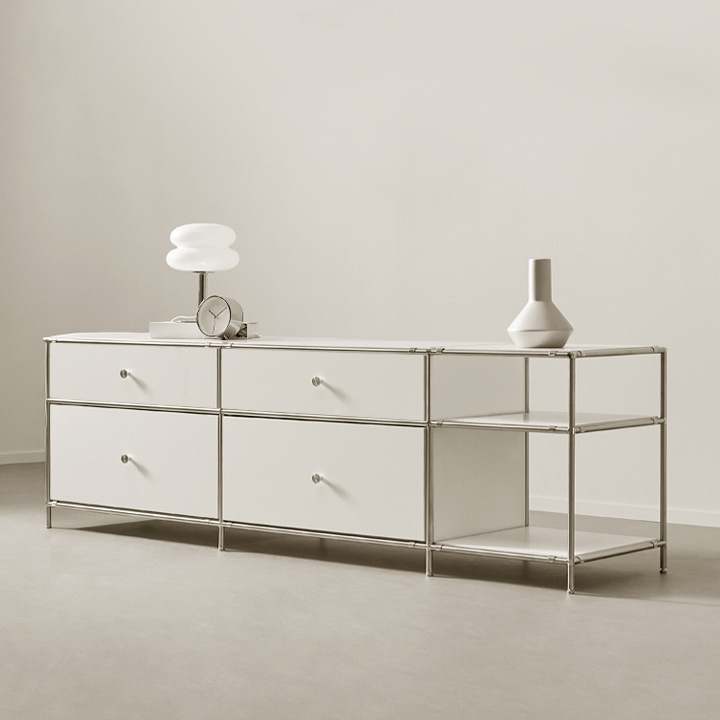 헤이몰리 헤이즈 미드센츄리 모듈 2단 1710 사이드 서랍장 거실장