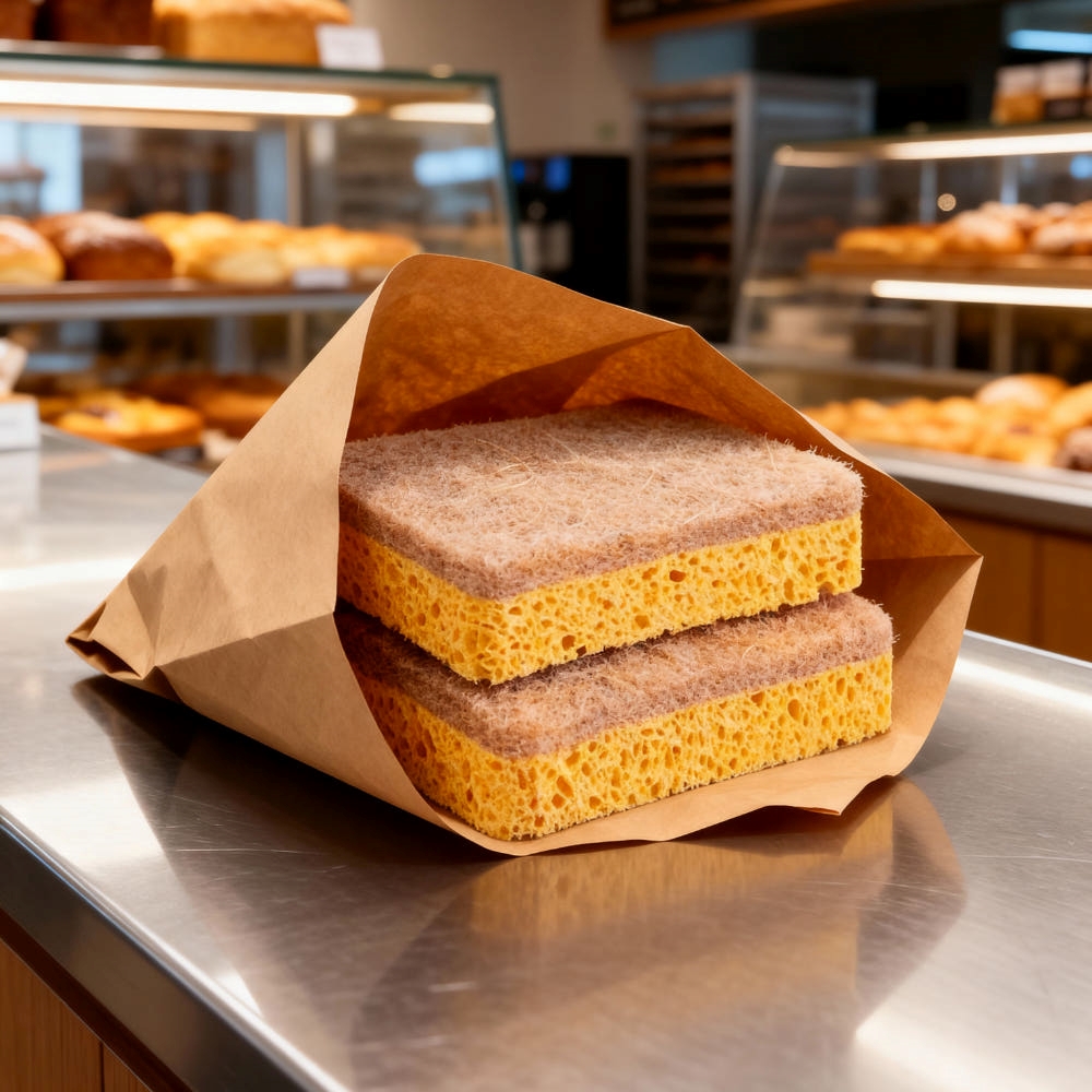 달리 네모네모잘 양면 설거지 주방 수세미 스펀지 천연 수세미 5+1