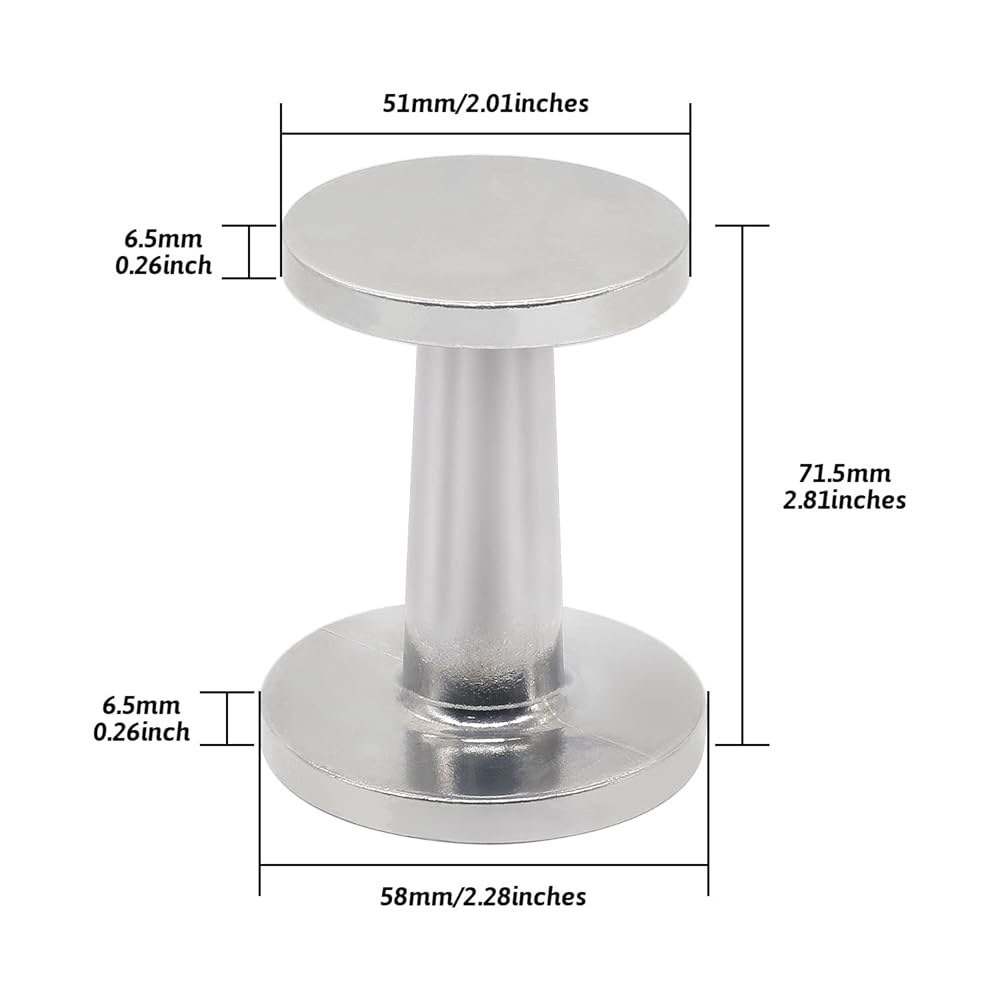 에제베스타 양면 에스프레소 핸드 탬퍼 51mm 및 58mm 듀얼 엔드 커피 그라운드 프레스 바리스타 도구 포타필터 머신용 - 상세 이미지 3