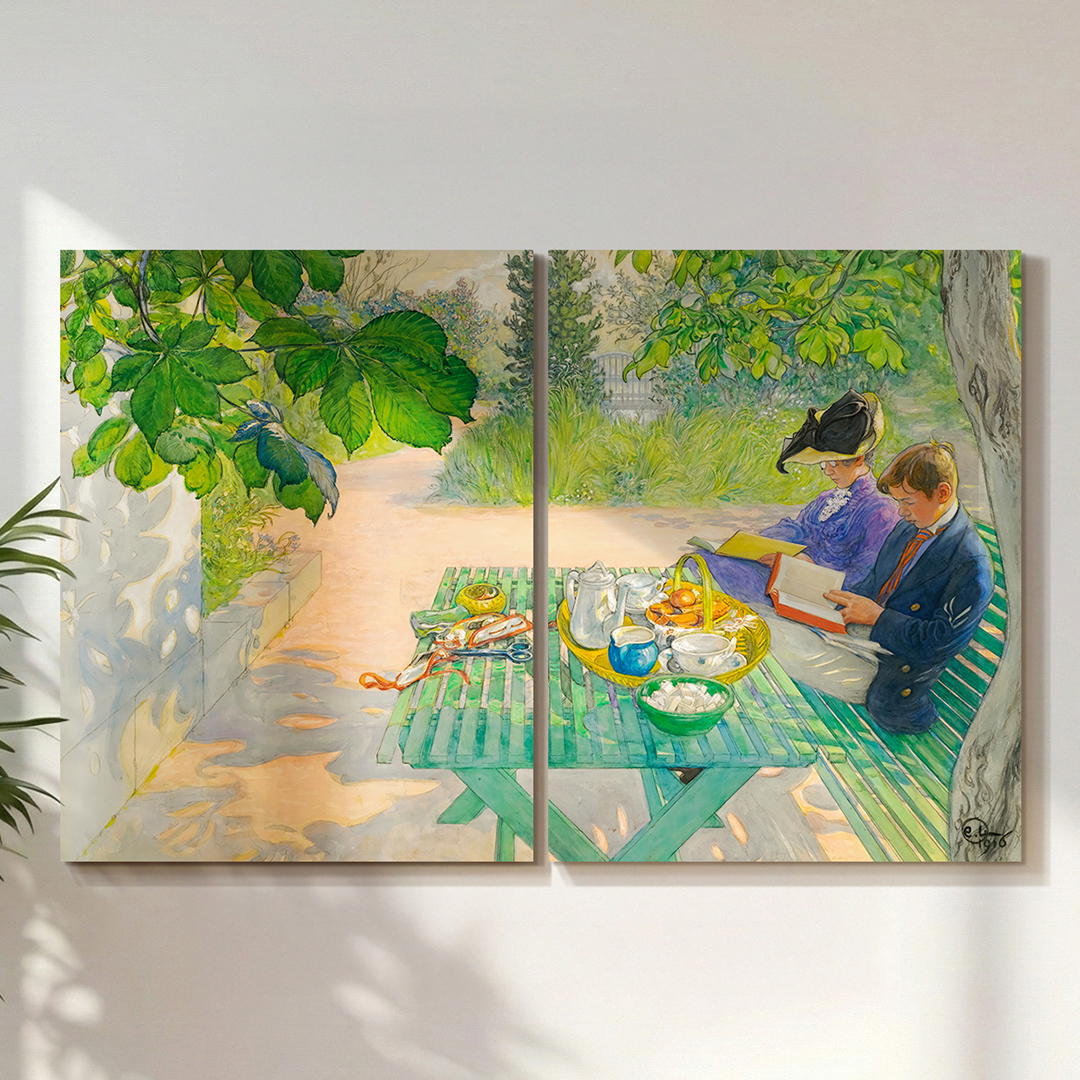 위아트 풍수 그림 인테리어 명화 그림 액자 정원 시리즈 원목 띄움 오크 액자 30호 - 상세 이미지 3