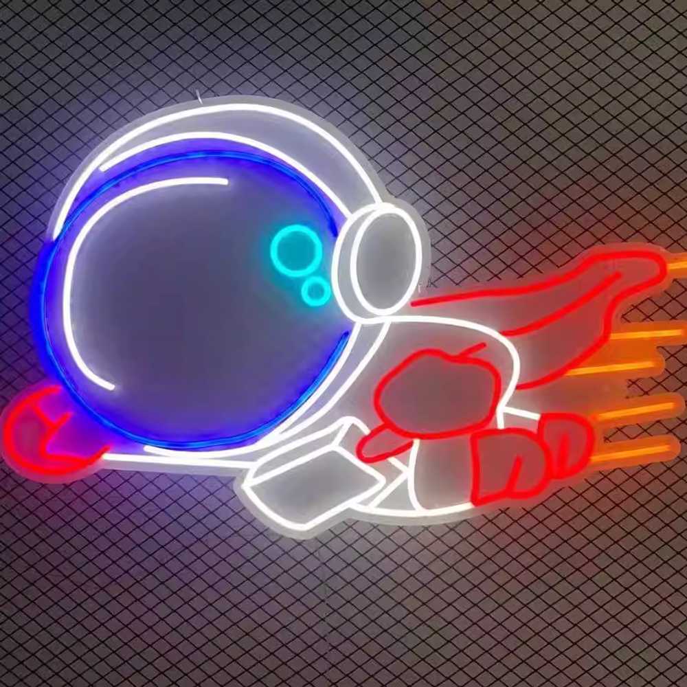 우주인 네온사인 바 파티조명 분위기연출 야간 클럽 A 80x63cm 이미지 8