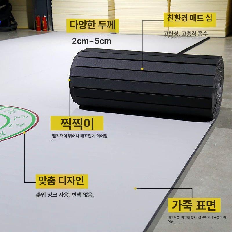 접이식 매트 가정용 체육관 복싱 스파링 백플립 연습용 고밀도 친환경 방음 1.0 두께 - 상세 이미지 3