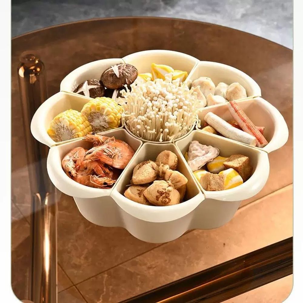 회전 샤브샤브 접시 월남쌈 모듬 나눔 식기 트레이 - 상세 이미지 3