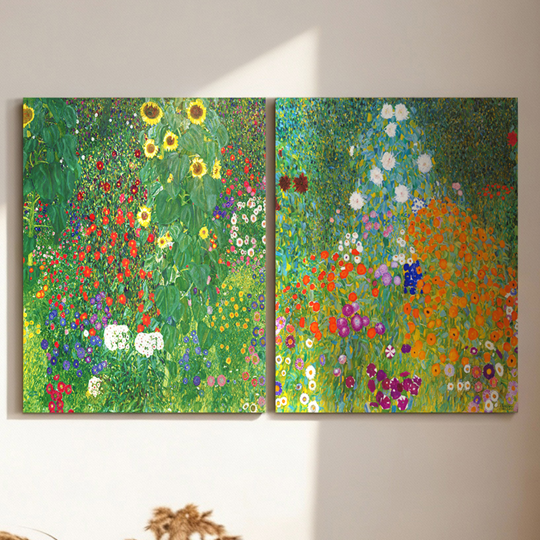 위아트 풍수 그림 인테리어 명화 그림 액자 정원 시리즈 원목 띄움 오크 액자 30호 - 상세 이미지 5
