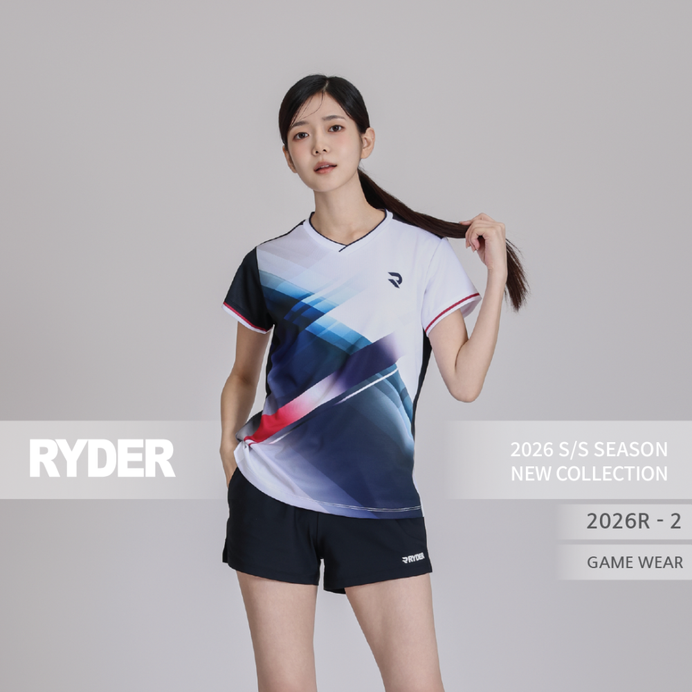 라이더 2026R-2 경기복 게임웨어 반팔티 배드민턴 피클볼 탁구 스쿼시 스포츠의류 - 상세 이미지 3