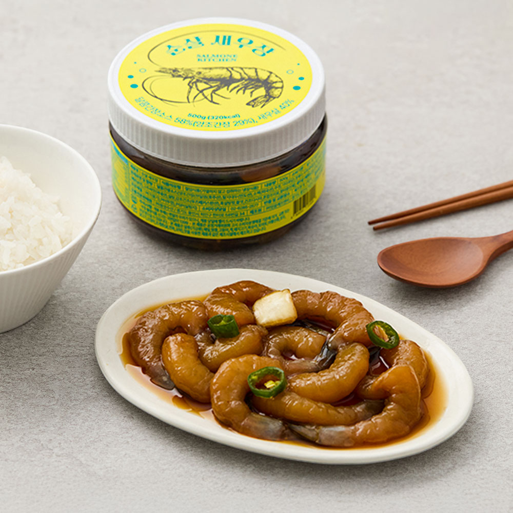 [쌜모네키친] 순살 새우장 간장 깐 생 새우장 300g, 500g - 상품 이미지