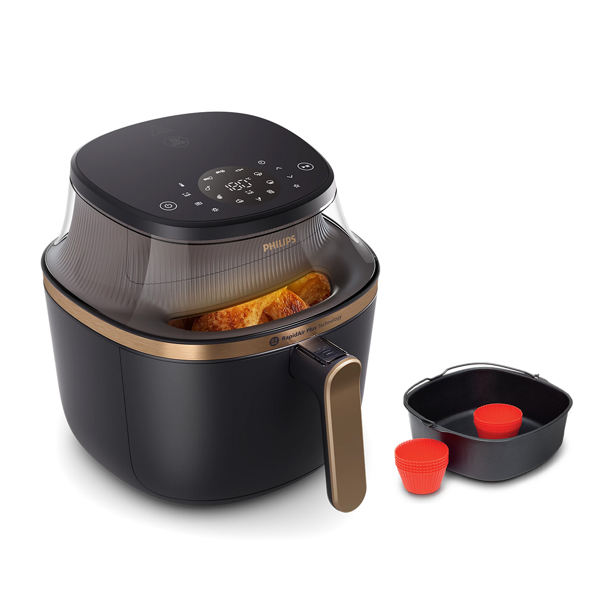 필립스 대용량 보이는 에어프라이어 바스켓 7.2L 에어프라이기 3000시리즈 NA342/00 +베이킹트레이 상세 이미지 2