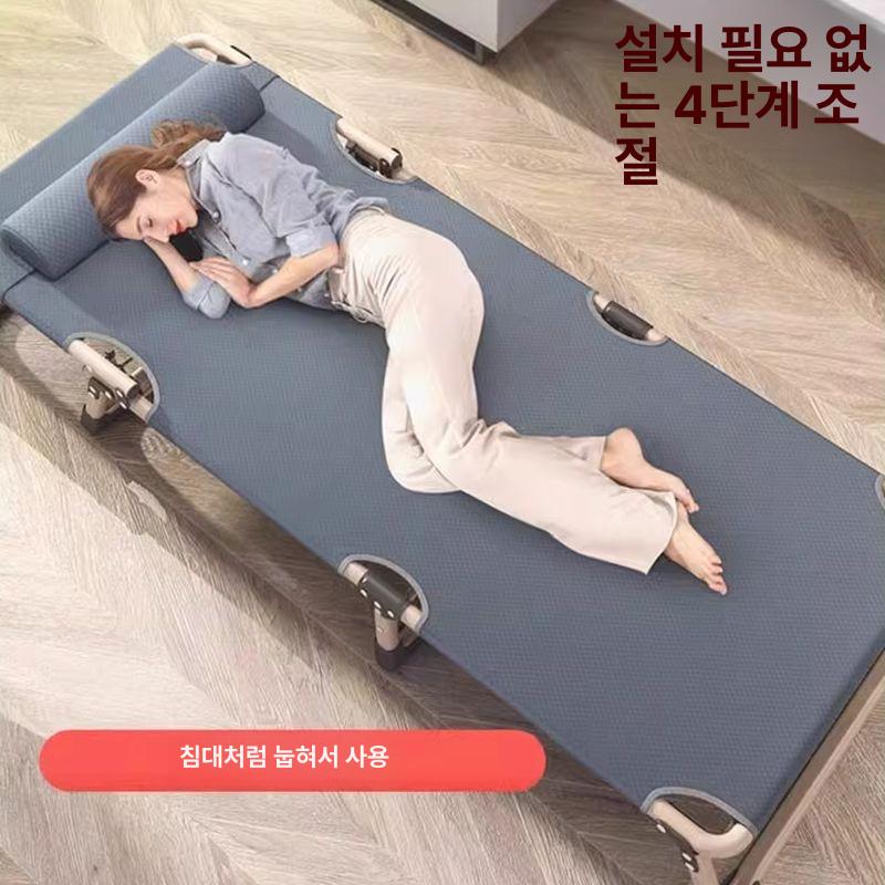 휴게실 소파 침대 접이식 싱글 침대 휴식용 낮잠 간이 베드 - 상세 이미지 2