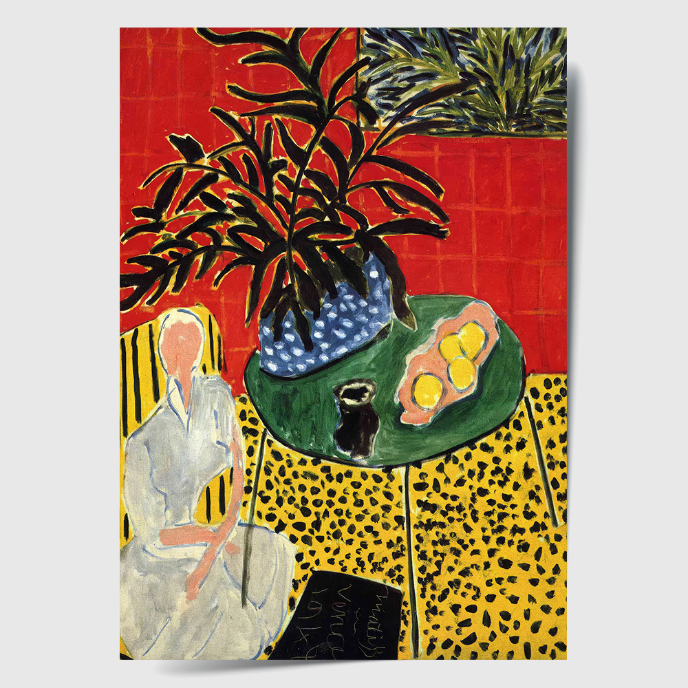 앙리마티스 인테리어 그림 액자 포스터 명화 Interior with a Black Fern - 상세 이미지 2
