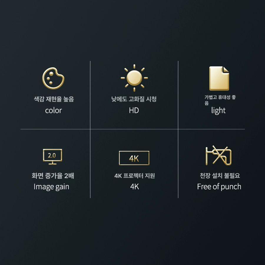 프로젝터 거치대 벽거치대 벽부착 빔 천장 사무실 이동식 접이식 60인치 16 9 - 상세 이미지 5