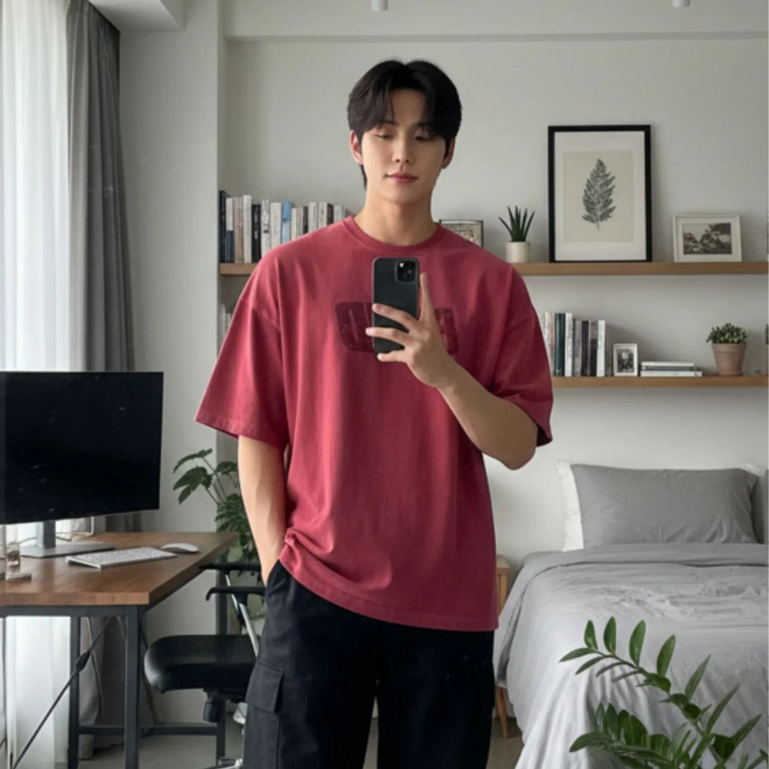 비스트모드 피그먼트 가먼트다잉 헬스 오버핏 반팔 티셔츠 짐웨어 BSMD