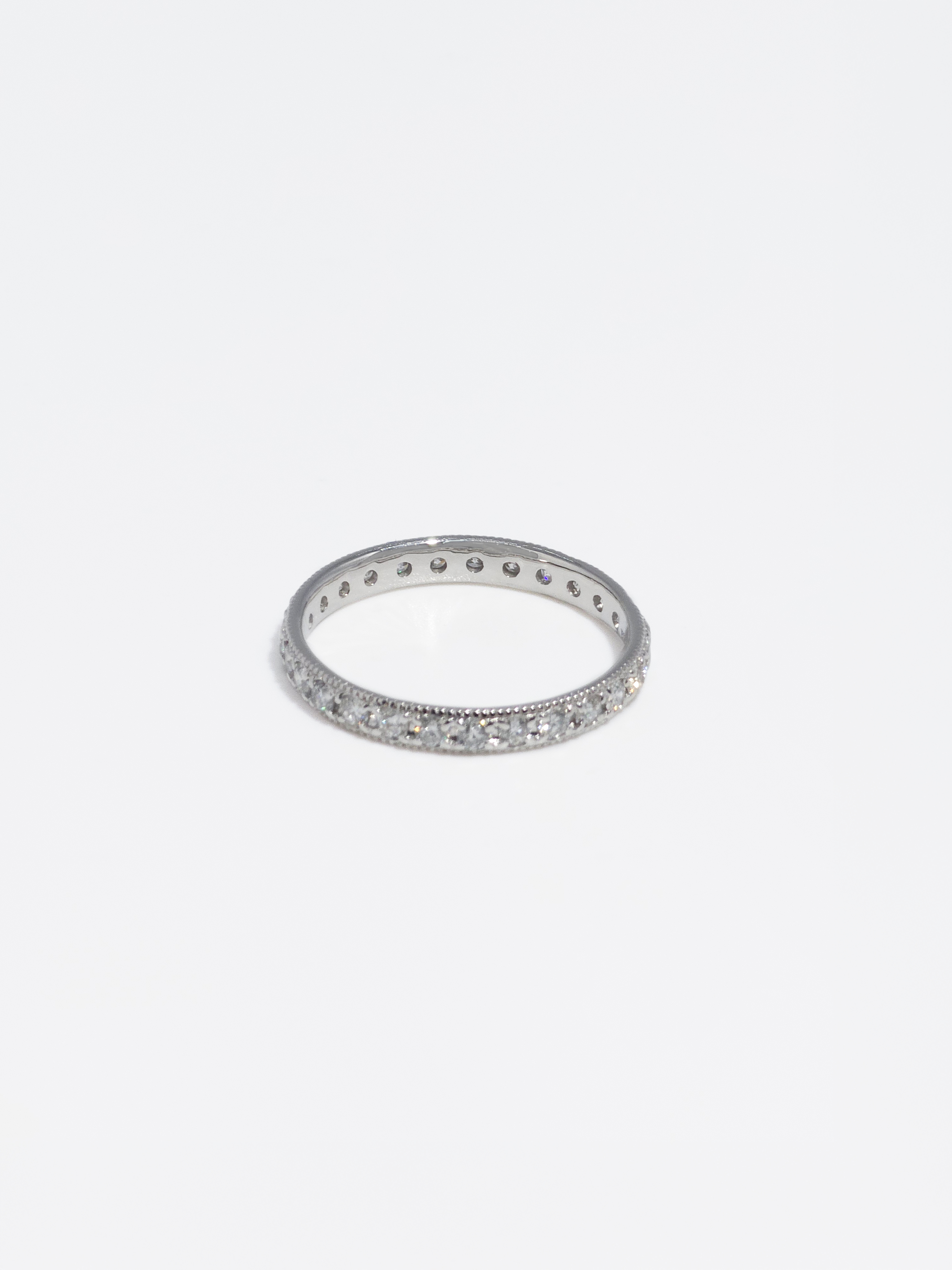 랩다이아몬드 가드링 밀그레인 세팅 반지 1.75mm 14k 18k - 상세 이미지 4