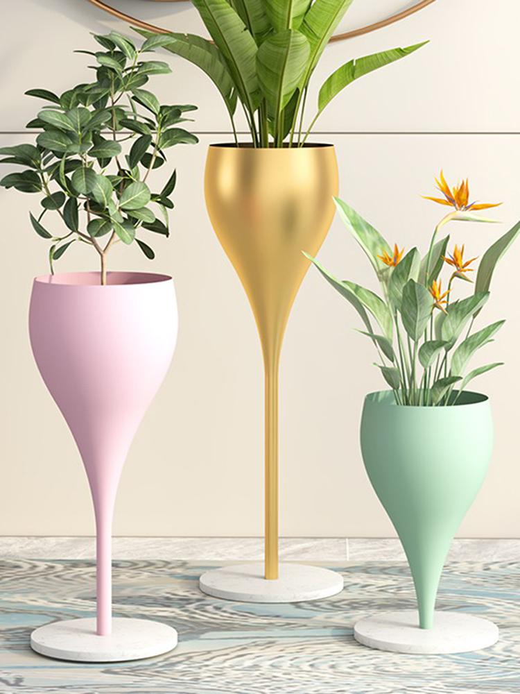 철제 화분 받침대 다육이 선반 발코니 거치대 식물 원형 그린 중형 25 x 60 - 상세 이미지 2