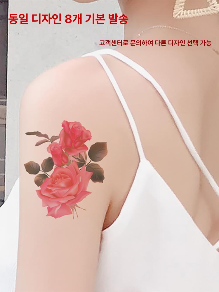 스티커 헤나 스타일 허벅지 문신 팔뚝 도안 플라워 방수 메인 이미지 스타일 - 상세 이미지 4