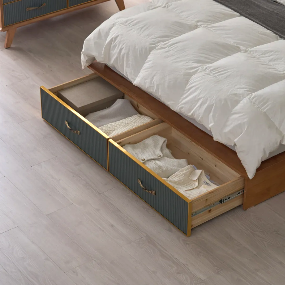 호텔침대프레임 신혼부부 원목 수납 LED 국내 맞춤 제작 킹 K 1700 라움