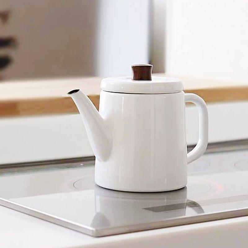 법랑 홈카페 핸드드립 케틀 드립 포틀 범랑 드립용 원형 그린1.5l - 상세 이미지 2