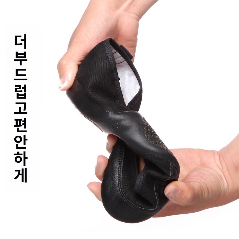 라인댄스 구두 라인댄스화 댄스구두 공연용 재즈화 탱고화 블랙 가죽 A 35 - 상세 이미지 4