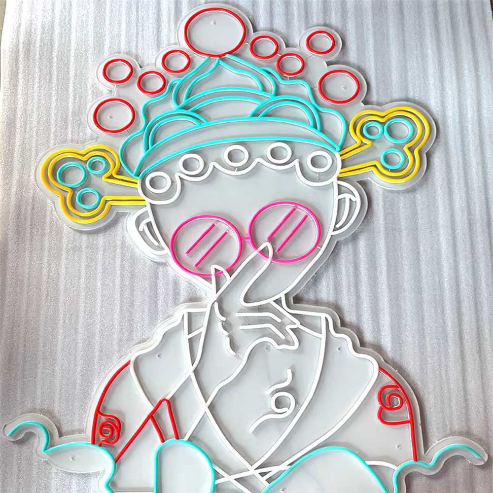 우주인 네온사인 바 파티조명 분위기연출 야간 클럽 A 80x63cm - 상세 이미지 5
