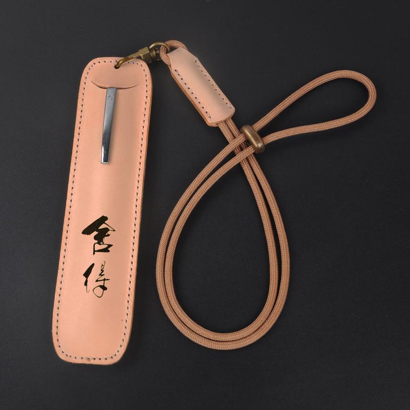 가죽 펜케이스 심플 만년필 파우치 목걸이 필통 케이스 - 상세 이미지 4