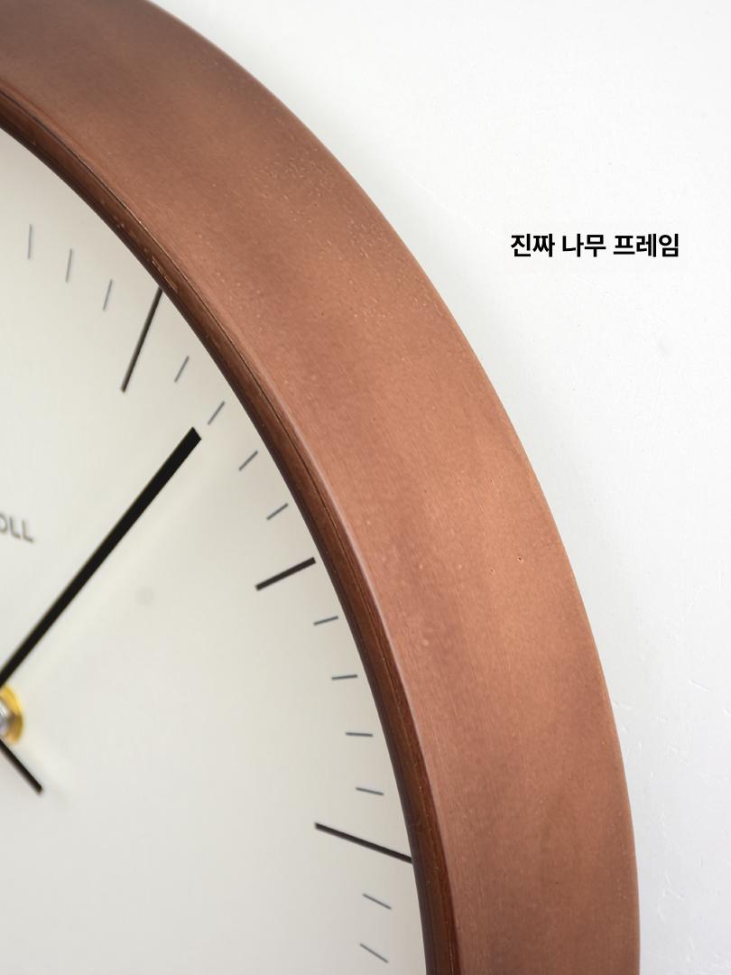 엔틱 집들이 가벼운 벽걸이 아날로그 개업선물 예쁜 거실 다크컬러 C113 수입 무브먼트 10inch 지름 25.5cm - 상세 이미지 5