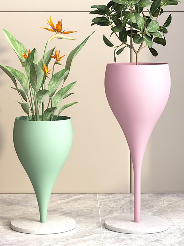철제 화분 받침대 다육이 선반 발코니 거치대 식물 원형 그린 중형 25 x 60 - 상세 이미지 4