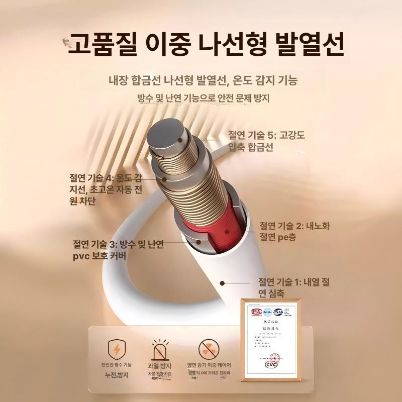 사무실 등받이 전기방석 1인 온열 발열 의자 매트 엉뜨 방석