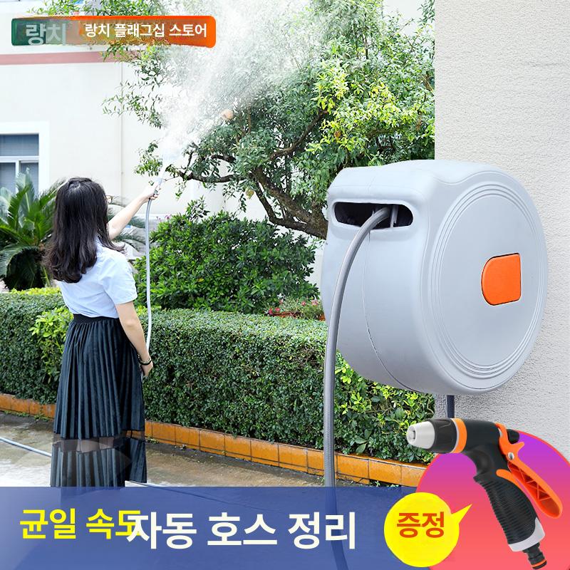 벽걸이 호스릴 회수관차 고압 농업용 워터릴 릴선 수도관 자동 호스 릴 15m - 상세 이미지 2