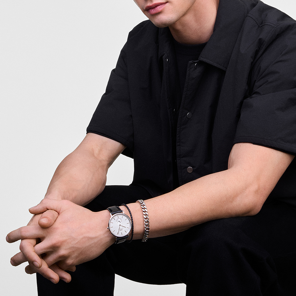다니엘 웰링턴 ELLIPSE CUBAN CHAIN BRACELET 레이어드 체인 남성팔찌 이미지 7
