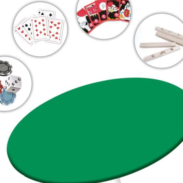 원형 화투 카드 게임 매트 테이블보 당구다이천 커버