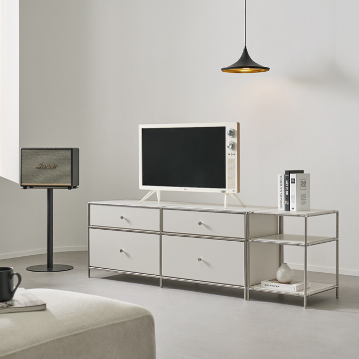 헤이몰리 헤이즈 미드센츄리 모듈 2단 1325 서랍장 거실장+2단 400 협탁