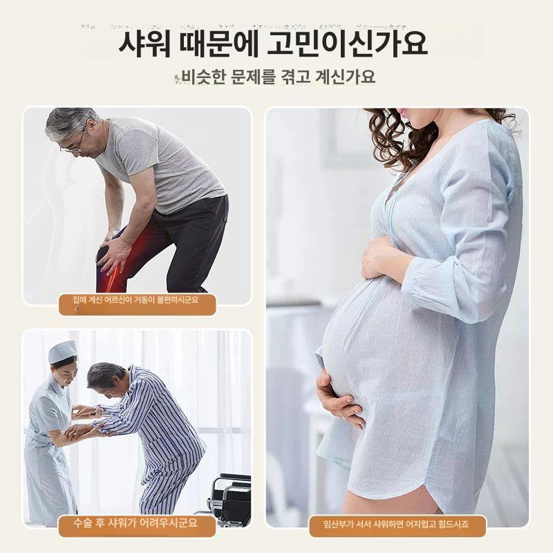 욕실 의자 온천용 목욕탕 옥죠 스툴 찜질방 샤워 편백 내추럴우드 50 평면 - 상세 이미지 2