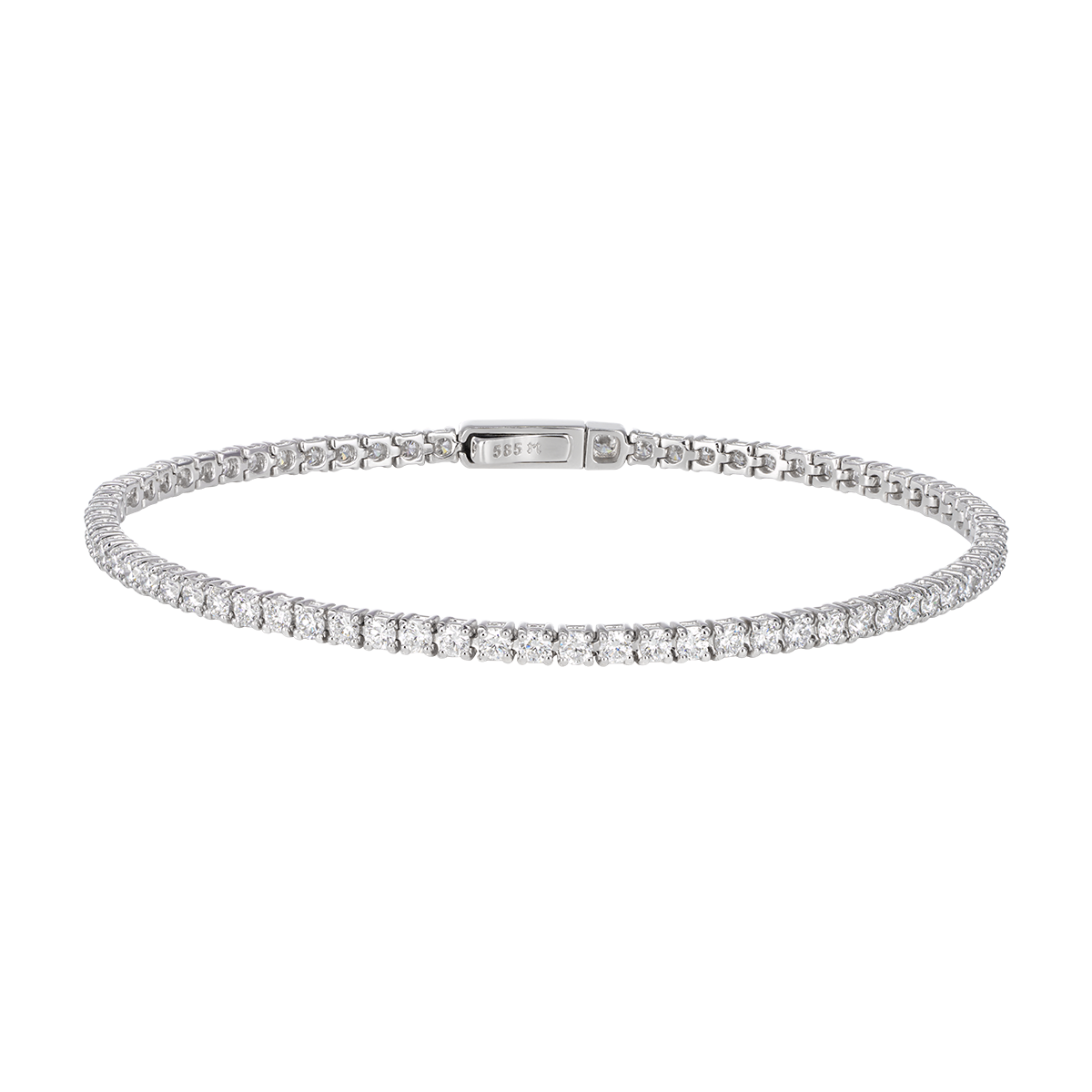 [파플] 2.0mm 랩다이아몬드 테니스팔찌 4프롱 14K 18K - 상품 이미지