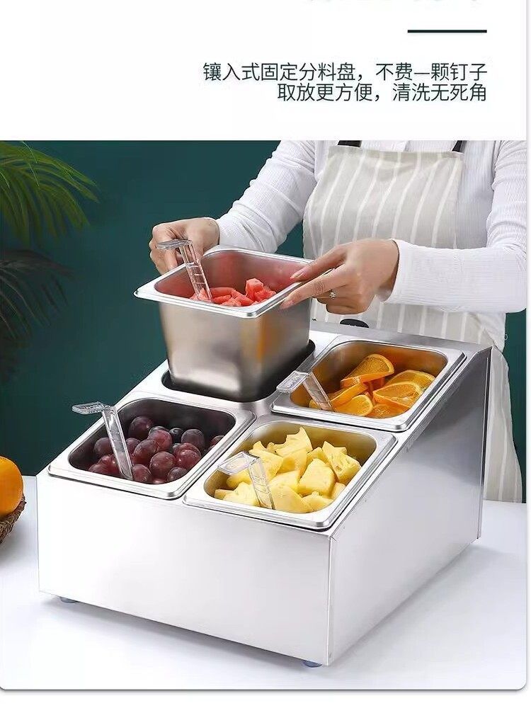 미니 반찬 냉장고 김밥 식당 셀프바 재료 토핑 보관 - 상세 이미지 5