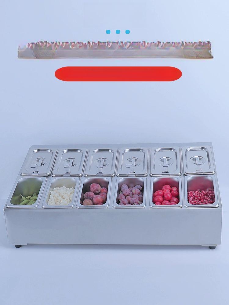 스테인리스 소분용기 업소용 뷔페 반찬통 카페 토핑통 6인분 1단 3칸 - 상품 이미지
