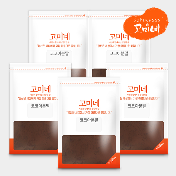 고미네 코코아가루 카카오분말 무첨가 100% 베이킹 재료 쿠키 파우더 300g, 5개 - 상품 이미지