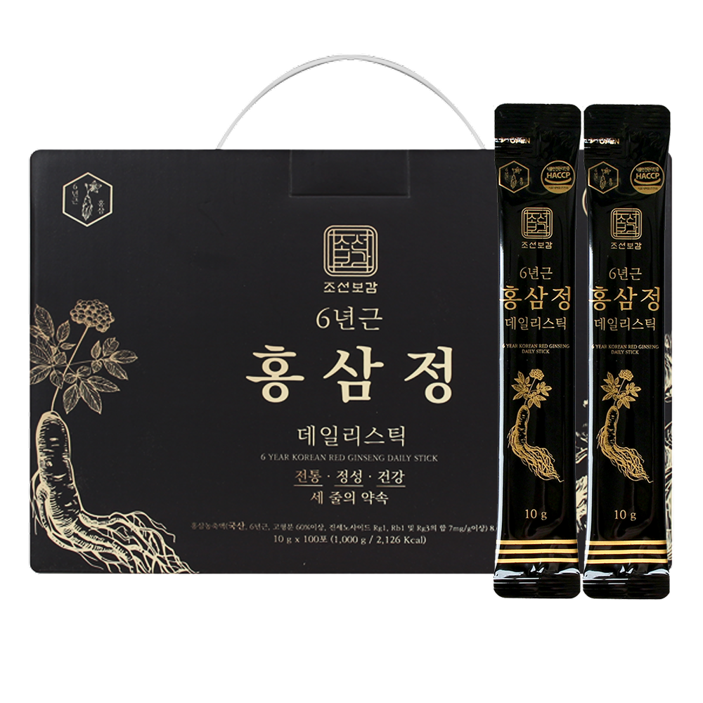 조선보감 홍삼스틱 6년근 홍삼정 데일리스틱 100포, 1개 - 상품 이미지