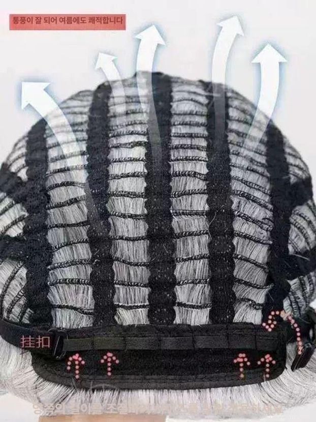 남자 중년 가발 정수리 부분 가발 아저씨 머리숱 보정 - 상세 이미지 5