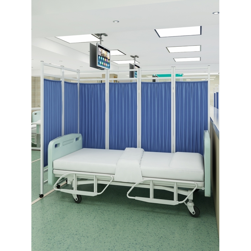 이동식 파티션 원룸 가벽 사무실 칸막이 가림막 접이식 B33-F86 블루 3패널 - 상세 이미지 5